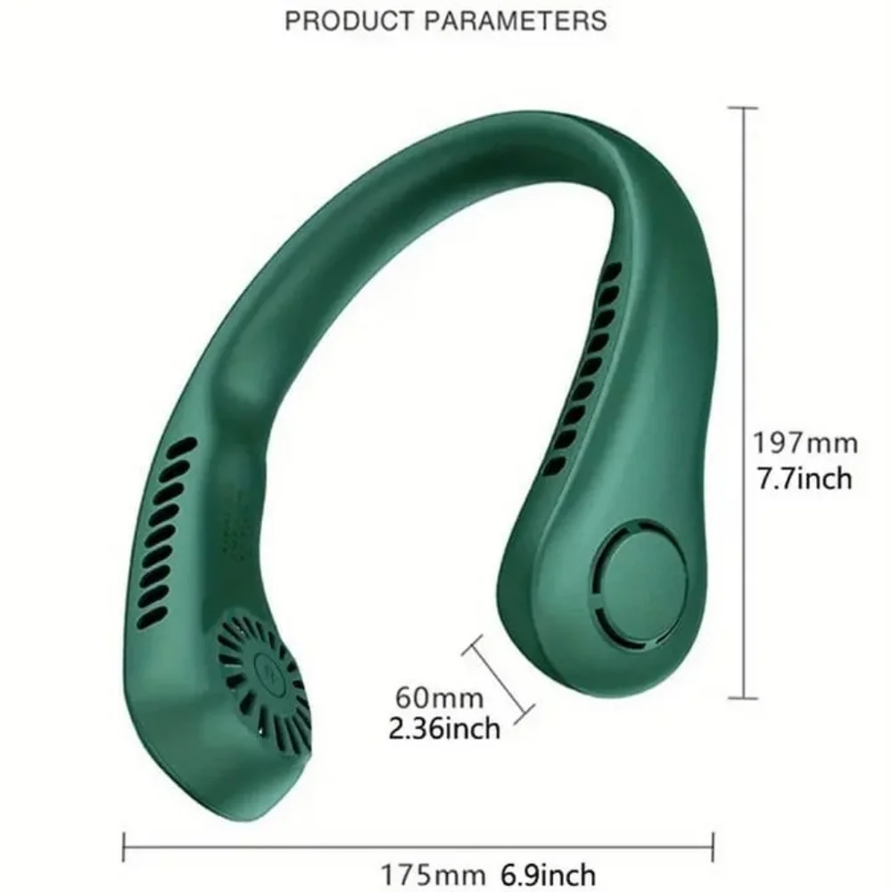 Bladeless Neck Fan with 360 Airflow, Portable Hands Free Small USB Fan